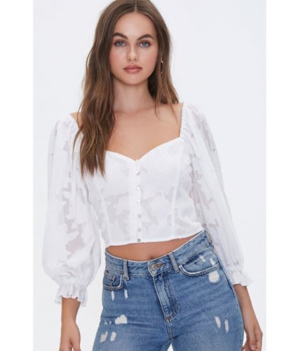 Imbracaminte femei forever21 sweetheart burnout top white