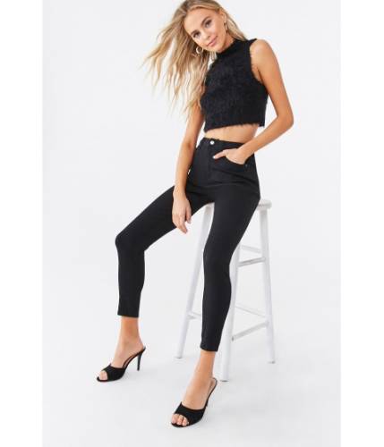 Imbracaminte femei forever21 the sunset super high-rise skinny jeans black