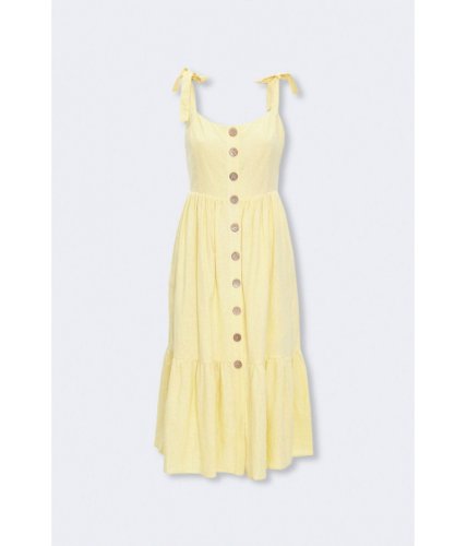 Imbracaminte femei forever21 tiered tie-strap dress light yellow