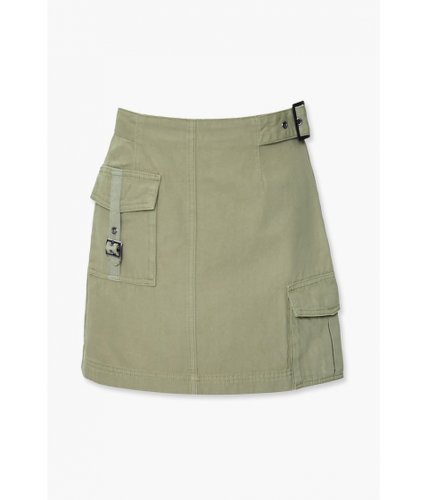 Imbracaminte femei forever21 utility cargo mini skirt olive
