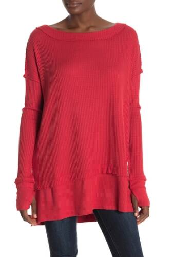 Imbracaminte femei free people north shore thermal knit tunic top red