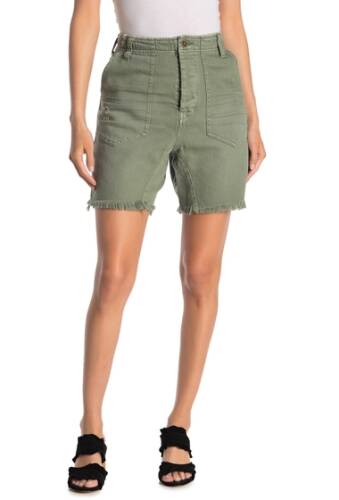 Imbracaminte femei free people shes a legend high waist bermuda shorts washed army