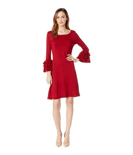 Imbracaminte femei gabby skye ruffle sleeve sweater dress eastern ruby