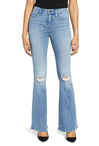 Imbracaminte femei good american good flare ripped jeans regular plus size blue501