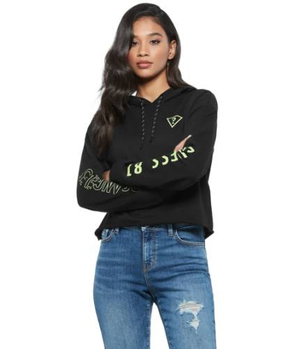 Imbracaminte femei guess alexia neon logo hoodie jet black