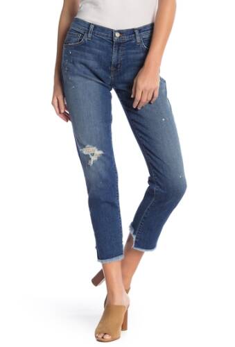 Imbracaminte femei j brand sadey mid-rise slim straight jeans indiana