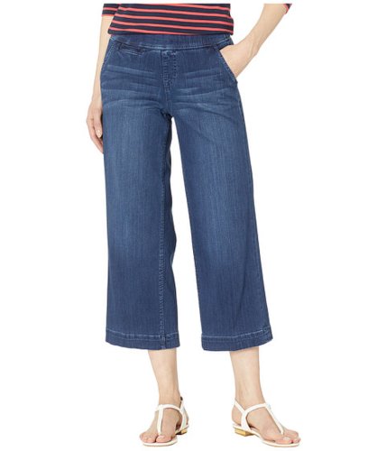 Imbracaminte femei jag jeans eliana wide leg pull-on denim crop in mid indigo mid indigo