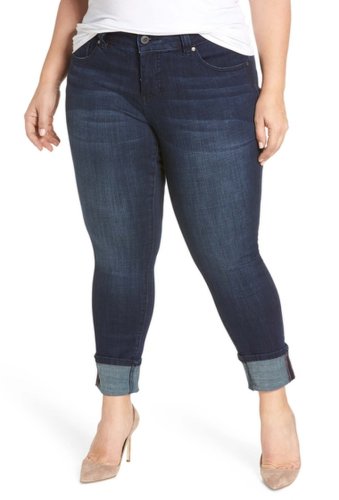 Imbracaminte femei jag jeans maddie cuff skinny jeans plus size dark indigo