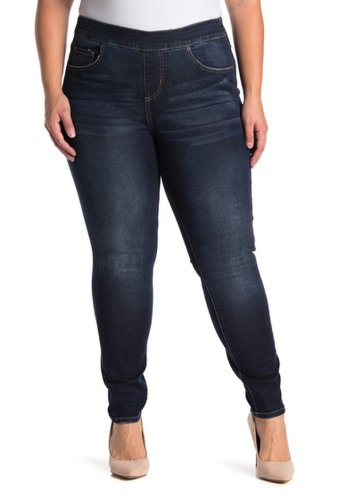 Imbracaminte femei jag jeans maya stretch waist pull-on skinny jeans plus size baltic blu