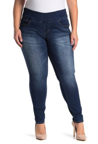Imbracaminte femei jag jeans nora stretch waist pull-on skinny jeans plus size med indigo