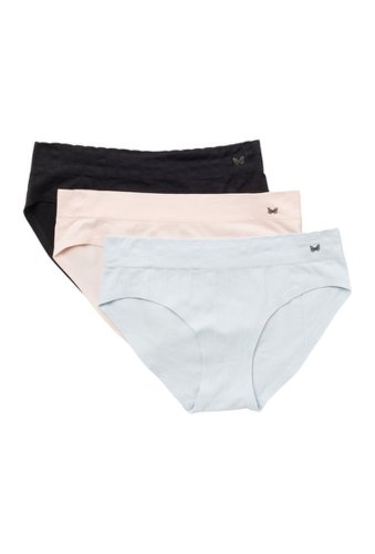 Imbracaminte femei jessica simpson seamless ribbed hipster - pack of 3 ballad bluepink dogwood