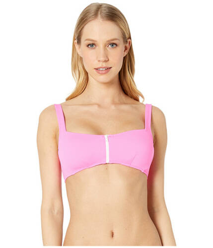 Imbracaminte femei jonathan simkhai classic front zip bikini top neon pink