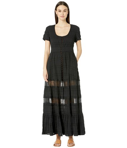 Imbracaminte femei jonathan simkhai lace combo front slit maxi dress cover-up black