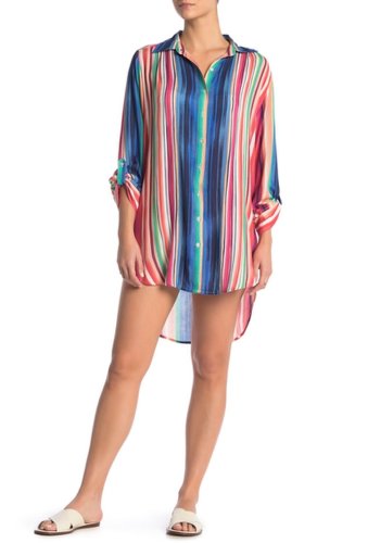 Imbracaminte femei la blanca swimwear solar striped shirt dress multi