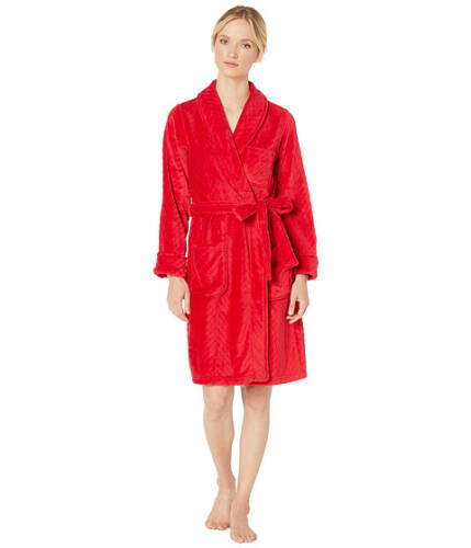 Imbracaminte femei lauren ralph lauren short shawl collar so soft robe red