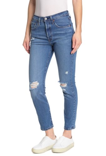 Imbracaminte femei levi\'s 501 distressed skinny jeans jive tribe