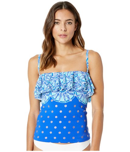 Imbracaminte femei lilly pulitzer belize tankini top blue grotto squeeze the juice engineered swim