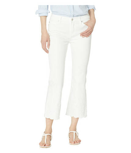Imbracaminte femei liverpool lucy crop flare w embroidered hem in bright white bright white