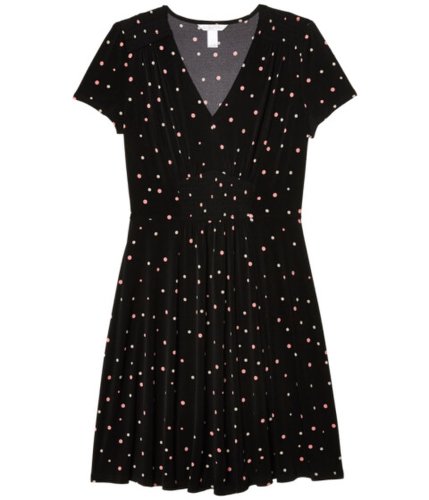 Imbracaminte femei london times flare midi dress with smocked detail blackcoral