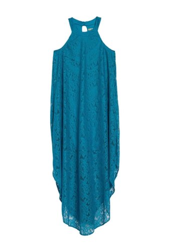 Imbracaminte femei love squared eyelet lace maxi dress teal
