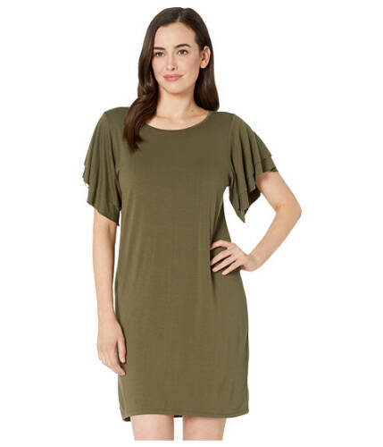 Imbracaminte femei lucky brand ruffle sleeve dress ivy green