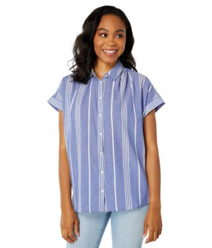 Imbracaminte femei madewell central shirt in highley stripe bluestone