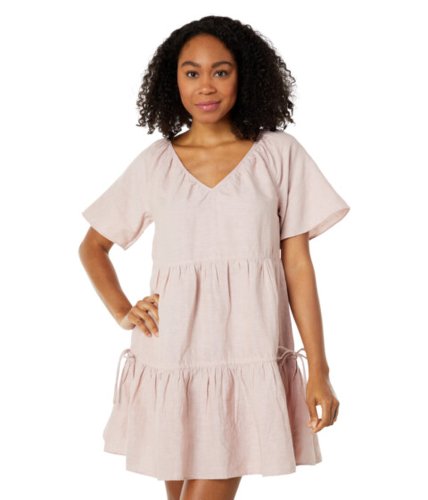 Imbracaminte femei madewell linen-blend lorelei mini dress dusty blush