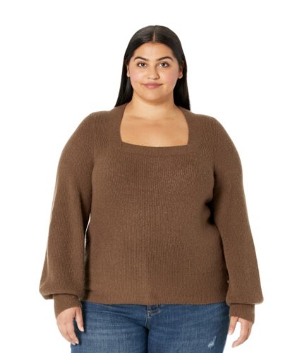 Imbracaminte femei madewell plus kevin square neck rib pullover forage