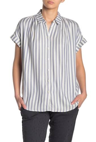 Imbracaminte femei madewell pompano stripe short sleeve shirt bay side stripe