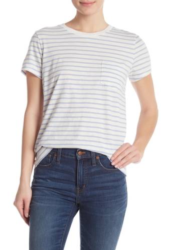 Imbracaminte femei madewell short sleeve stripe t-shirt rainwashed peri
