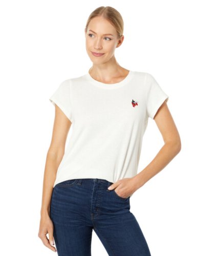 Imbracaminte femei madewell strawberry embroidered (re)sourced cotton shrunken shirttail tee lighthouse
