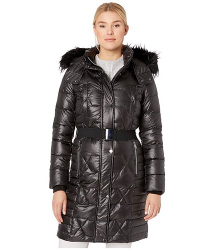 Imbracaminte femei marc new york by andrew marc quilted belted down puffer coat black