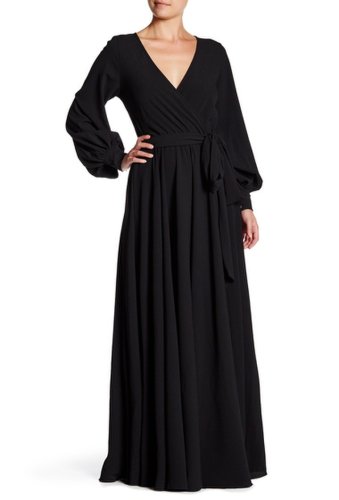Imbracaminte femei meghan la solid wrap maxi dress black