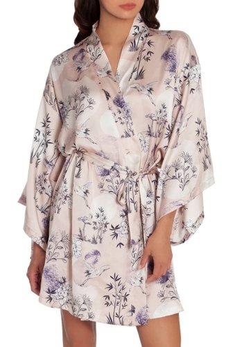 Imbracaminte femei midnight bakery floral print wrapper robe pink