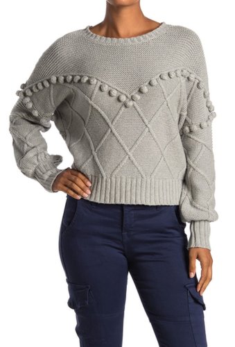 Imbracaminte femei nsf clothing kaaya mixed stitch sweater silver grey