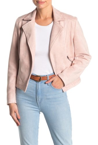Imbracaminte femei philosophy apparel faux suede jacket blush