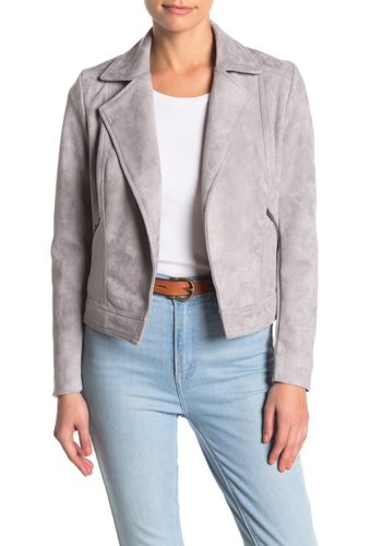 Imbracaminte femei philosophy apparel faux suede jacket grey