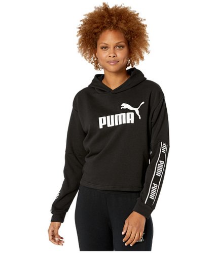 Imbracaminte femei puma amplified cropped hoodie cotton black