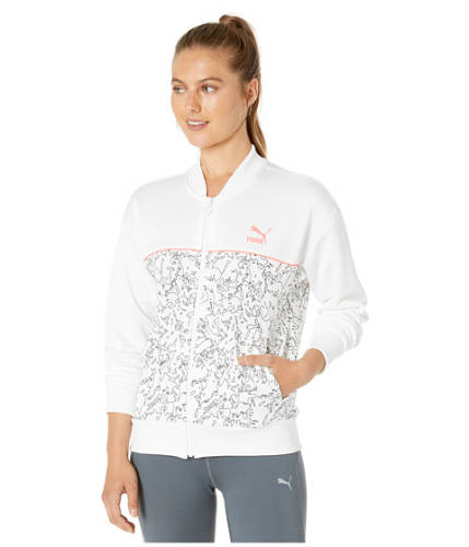 Imbracaminte femei puma classics track jacket all over print puma white