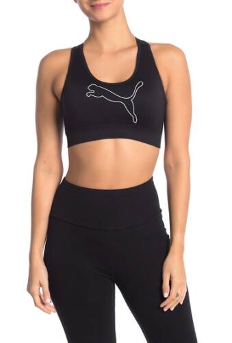 Imbracaminte femei puma logo printed seamless sports bra black
