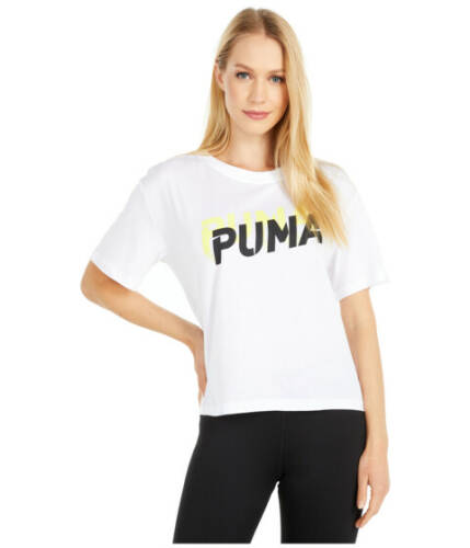 Imbracaminte femei puma modern sports logo tee puma whitesunny lime