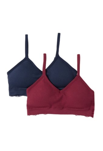 Imbracaminte femei real underwear seamless longline bralette - pack of 2 burgundynavy