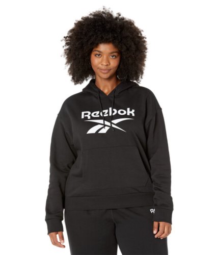 Imbracaminte femei reebok identity logo plus size fleece pullover hoodie black