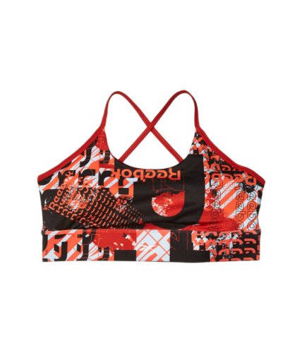 Imbracaminte femei reebok workout ready meet you there all over print bra legacy red