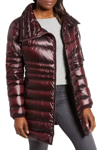 Imbracaminte femei sam edelman asymmetrical puffer jacket burgundy