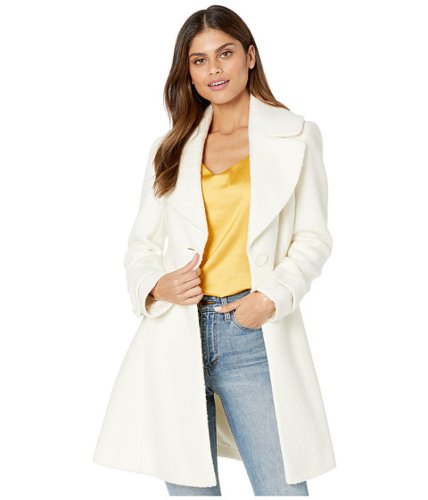 Imbracaminte femei sam edelman fit-and-flare wool coat white