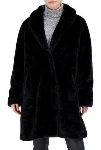 Imbracaminte femei sebby collection faux fur coat black