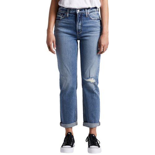 Imbracaminte femei silver jeans co 90s boyfriend high-rise straight leg jeans l28355rcs204 light-medium indigo wash
