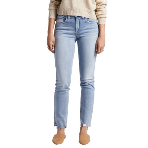 Imbracaminte femei silver jeans co most wanted mid-rise straight leg jeans l63413scv112 light indigo wash