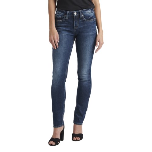 Imbracaminte femei silver jeans co suki mid-rise straight leg jeans l93413ekc343 indigo
